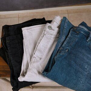 AllSaints Men’s Jeans 4-Pack, Waist 36, Mixed Fits